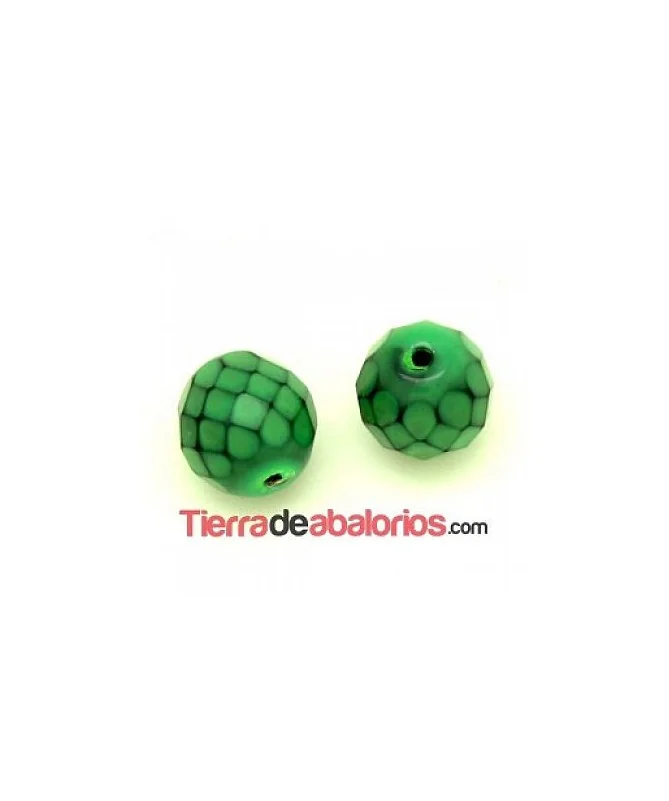 Facetada 12mm Snake Verde