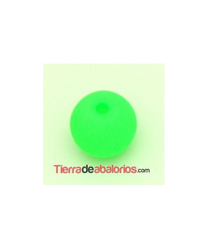 Perla de Cristal Checo 4mm, Verde Neón