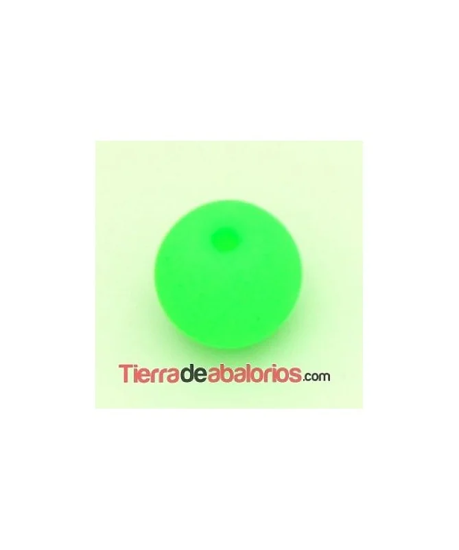 Perla de Cristal Checo 4mm, Verde Neón