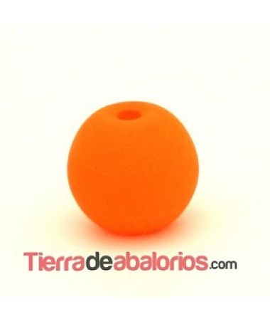 Perla de Cristal Checo 4mm, Naranja Neón