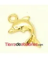 Colgante Delfin 18x8mm, Dorado