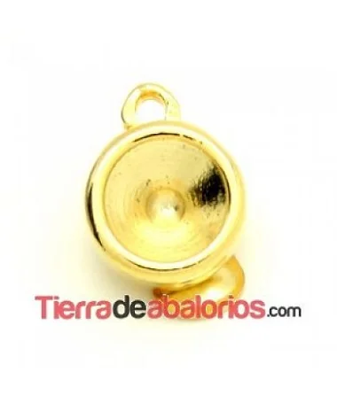 Pendiente de Clip 12mm para Chatón SS39 con Anilla, Dorado Pendiente de Clip 12mm para Chatón SS39 con Anilla, Dorado