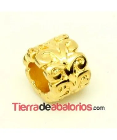 Tubo Entrepieza 8x10mm Agujero 6mm, Dorado Tubo Entrepieza 8x10mm Agujero 6mm, Dorado