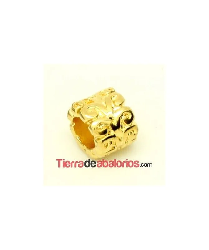Tubo Entrepieza 8x10mm Agujero 6mm, Dorado Tubo Entrepieza 8x10mm Agujero 6mm, Dorado