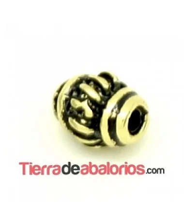 Entrepieza Barril 8x6mm Agujero 1,7mm, Oro Viejo Entrepieza Barril 8x6mm Agujero 1,7mm, Oro Viejo