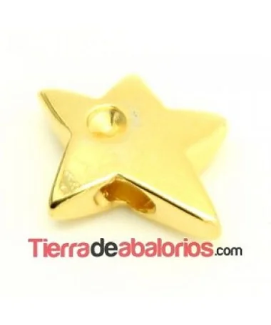 Entrepieza Estrella 14x19mm Agujero 3,5mm, Dorada Entrepieza Estrella 14x19mm Agujero 3,5mm, Dorada