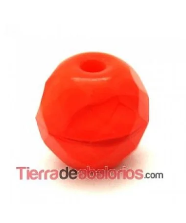 Trendy Bead Facetada 12mm Agujero 2.6mm Naranja