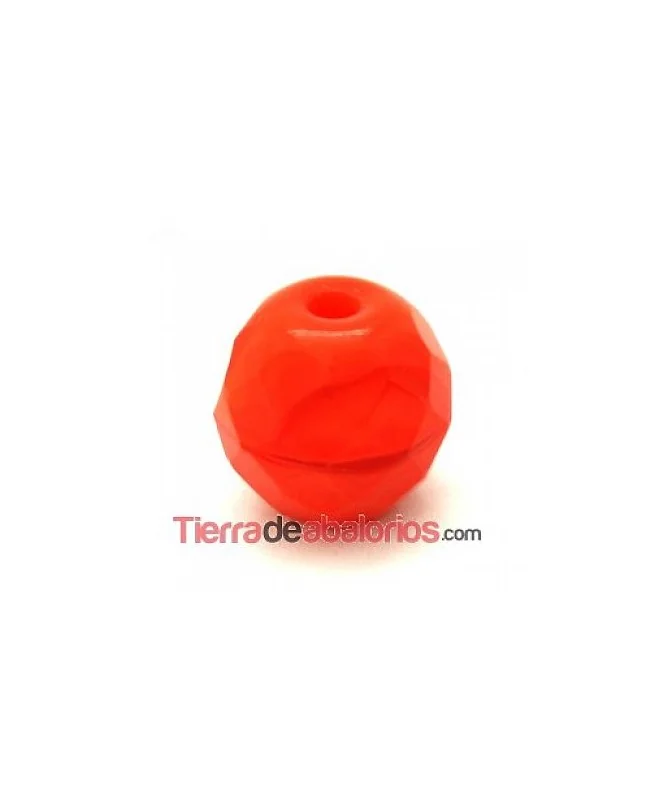 Trendy Bead Facetada 12mm Agujero 2.6mm Naranja