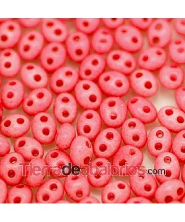 Twin Bead 2,5x5mm Rosa Opaco Twin Bead 2,5x5mm Rosa Opaco