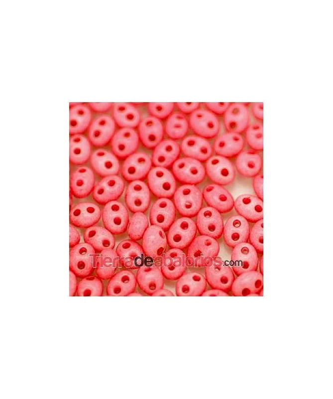 Twin Bead 2,5x5mm Rosa Opaco