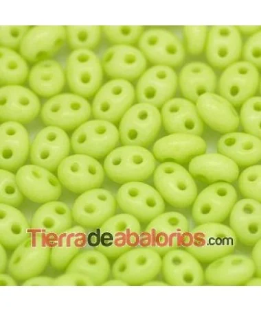 Twin Bead 2,5x5mm Pistacho Opaco Twin Bead 2,5x5mm Pistacho Opaco