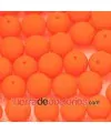 Perla de Cristal Checo 8mm Naranja Neón