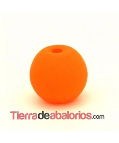 Perla de Cristal Checo 12mm Naranja Neón