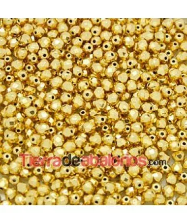Facetada 3mm Dorada