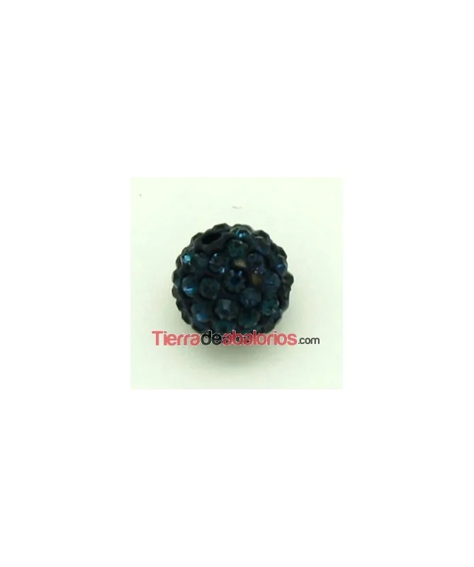 Bola Shamballa 8mm Agujero 1mm Dark Indigo