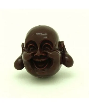 Happy Buda 19x21mm Agujero 1,8mm Marrón Chocolate Happy Buda 19x21mm Agujero 1,8mm Marrón Chocolate