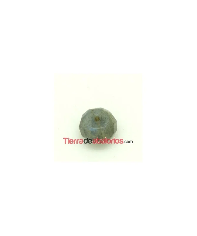 Labradorita Rondel Facetado 10x7mm Agujero 1mm