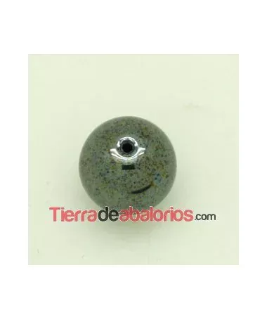 Perla de Cristal Checo 12mm Hematite Perla de Cristal Checo 12mm Hematite