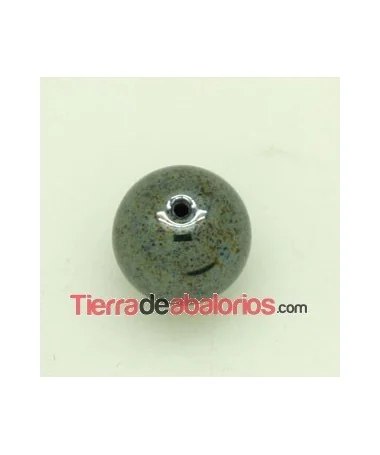 Perla de Cristal Checo 6mm Hematite