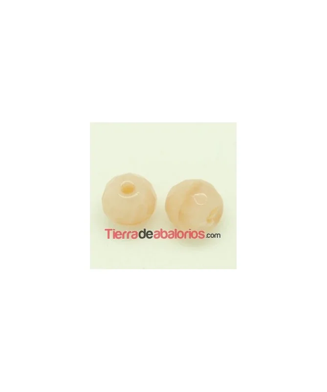 Trendy Bead Facetada 12mm Agujero 2.6mm Salmón