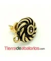 Pendiente Redondo 13mm Para Chaton PP30, Oro Viejo