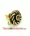 Pendiente Redondo 13mm Para Chaton PP30, Oro Viejo