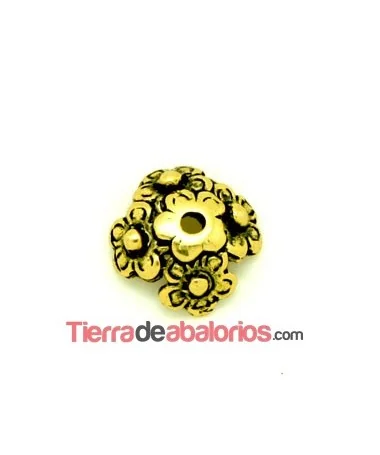 Casquilla Flores 12mm, Oro Viejo