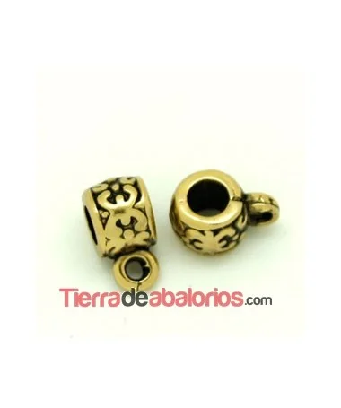 Tubo Decorado 7x5mm Aguero 3,5mm Oro Viejo