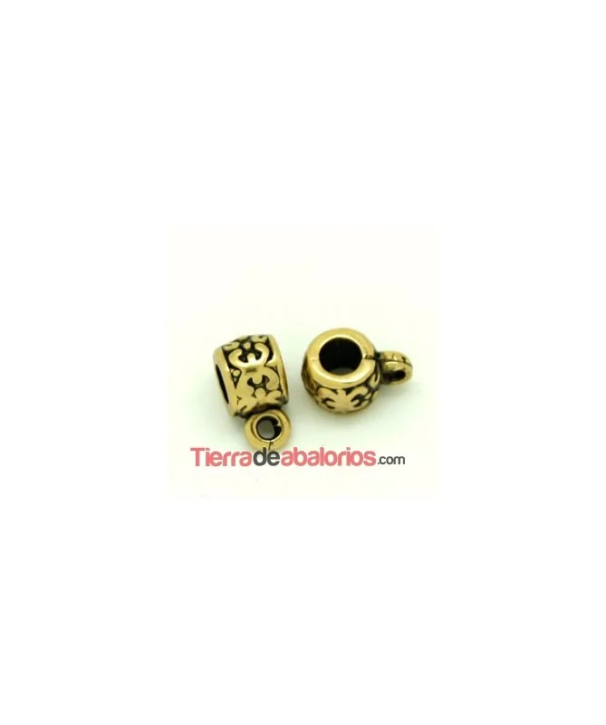 Tubo Decorado 7x5mm Aguero 3,5mm Oro Viejo