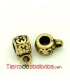 Tubo Decorado 7x5mm Aguero 3,5mm Oro Viejo