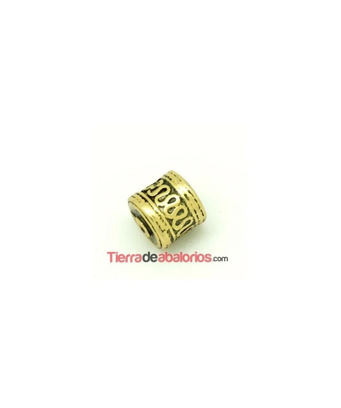 Entrepieza Barril de 12x11mm Agujero 1,5mm Oro Viejo