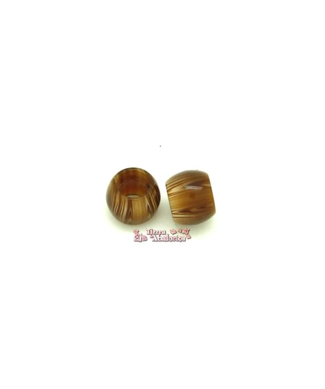 Resina Tubo 17x13mm Agujero 10mm, Ojo de Tigre