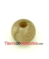 Resina Bola 14mm agujero 3,3mm Marrón Nacarado