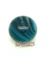 Resina Bola Achatada 28x21mm Agujero 2,5mm Azul Petroleo