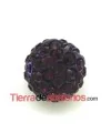 Bola Shamballa 8mm Agujero 1mm Amatista