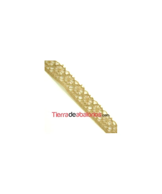Puntilla de Bolillo 12mm - Beige