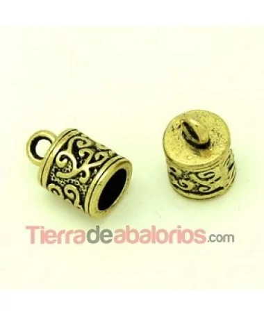 Terminal 13x8mm Agujero 6mm, Oro Viejo Terminal 13x8mm Agujero 6mm, Oro Viejo
