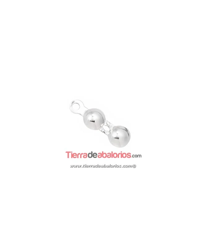 Tapanudos Pequeño 13x4mm con Anilla, Plata de Ley