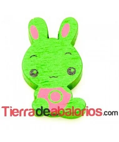 Entrepieza Rabbit 30x17mm Agujero 2mm Verde