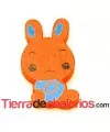 Entrepieza Rabbit 30x17mm Agujero 2mm Naranja