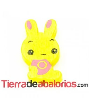 Entrepieza Rabbit 30x17mm Agujero 2mm Amarillo Entrepieza Rabbit 30x17mm Agujero 2mm Amarillo