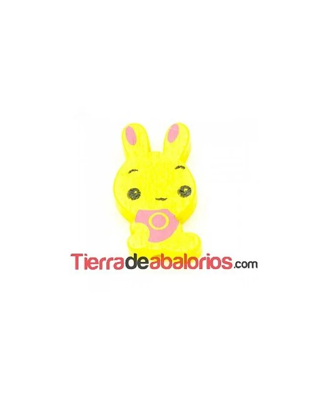 Entrepieza Rabbit 30x17mm Agujero 2mm Amarillo