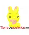 Entrepieza Rabbit 30x17mm Agujero 2mm Amarillo