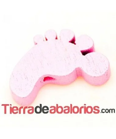 Entrepieza Pie 21x18mm Agujero 2,3mm Rosa Bebé