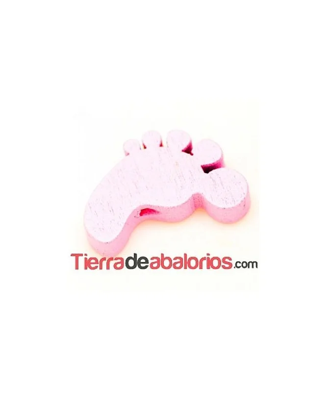 Entrepieza Pie 21x18mm Agujero 2,3mm Rosa Bebé