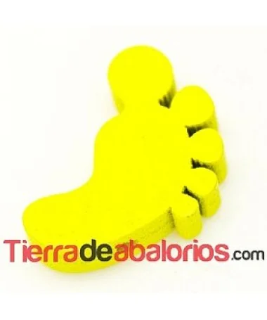 Entrepieza Pie 21x18mm Agujero 2,3mm Amarillo
