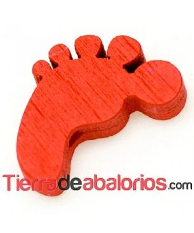 Entrepieza Pie 21x18mm Agujero 2,3mm Rojo