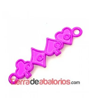 Conector Curvado 4 Ases 40x12mm, Púrpura Conector Curvado 4 Ases 40x12mm, Púrpura