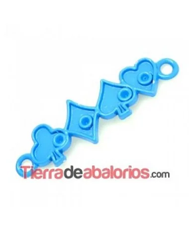 Conector Curvado 4 Ases 40x12mm, Azul Eléctrico Conector Curvado 4 Ases 40x12mm, Azul Eléctrico