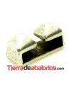 Entrepieza Pasador 2 Piramides 13x6mm Agujero 10x2,5mm